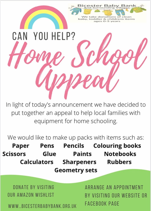 Bicester Baby Bank Home School Appeal