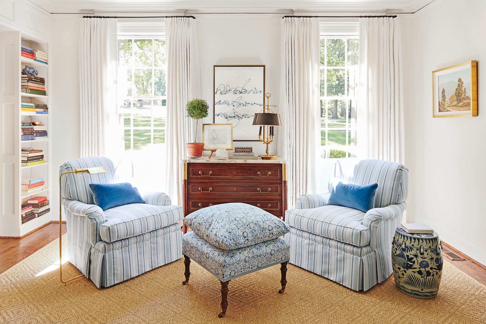 A clean beautiful living room