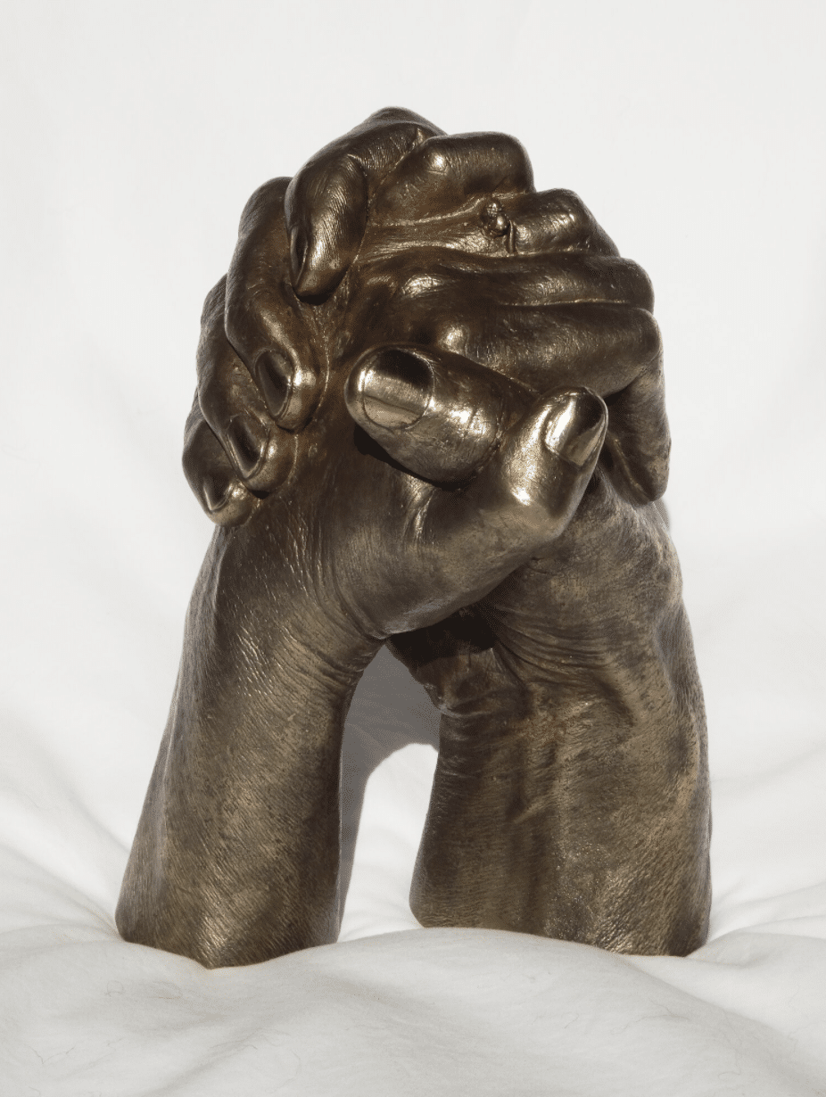 Holding hands cast created by Victor Gillanders