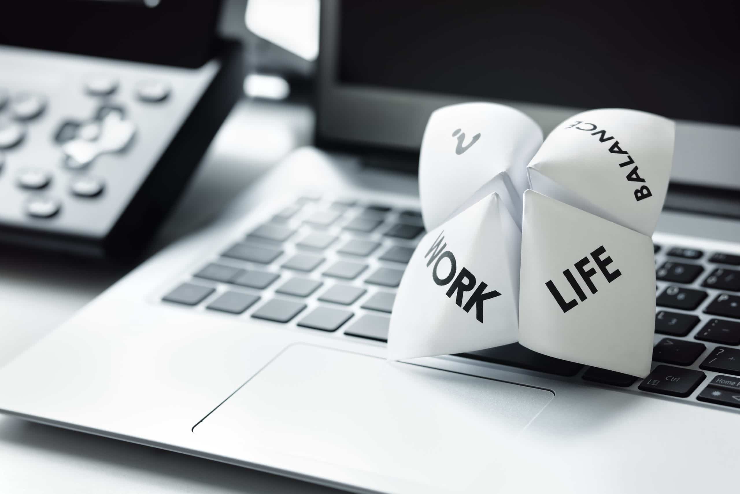 Origami fortune teller showing work/life balance for flexible working