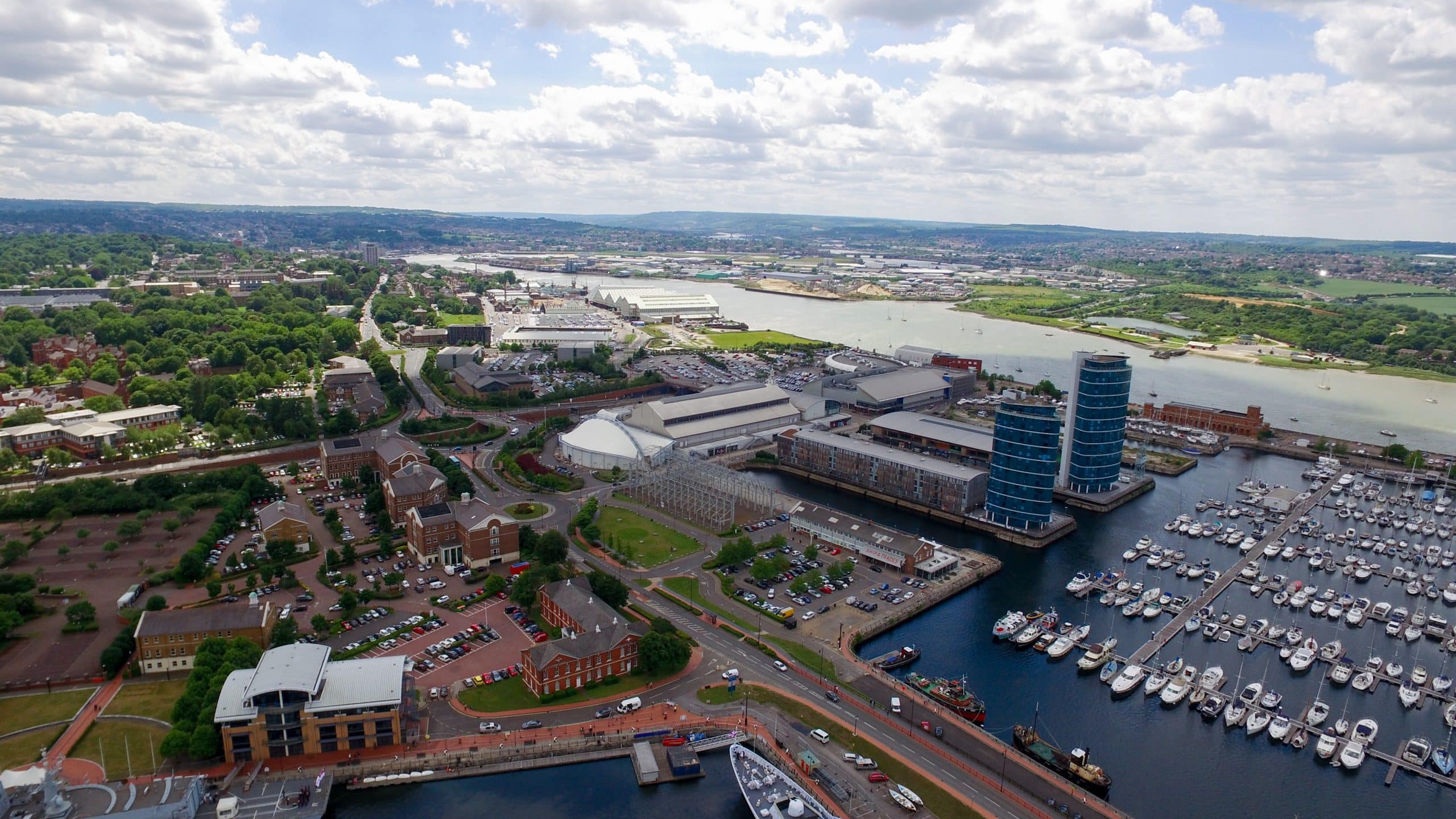 Aerial shot of Gillingham where self storage facility will be built