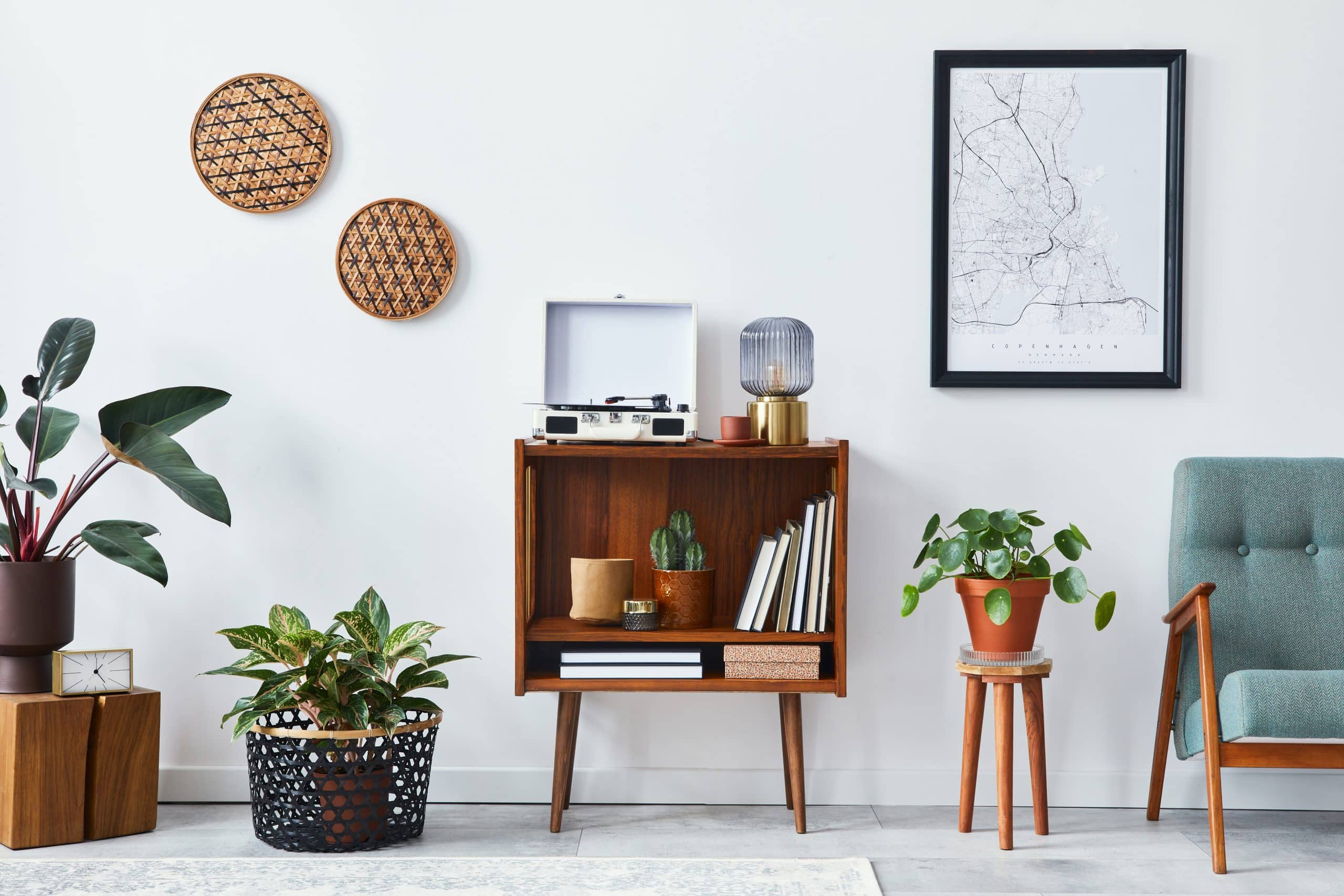 Clean and tidy home space showing short term storage