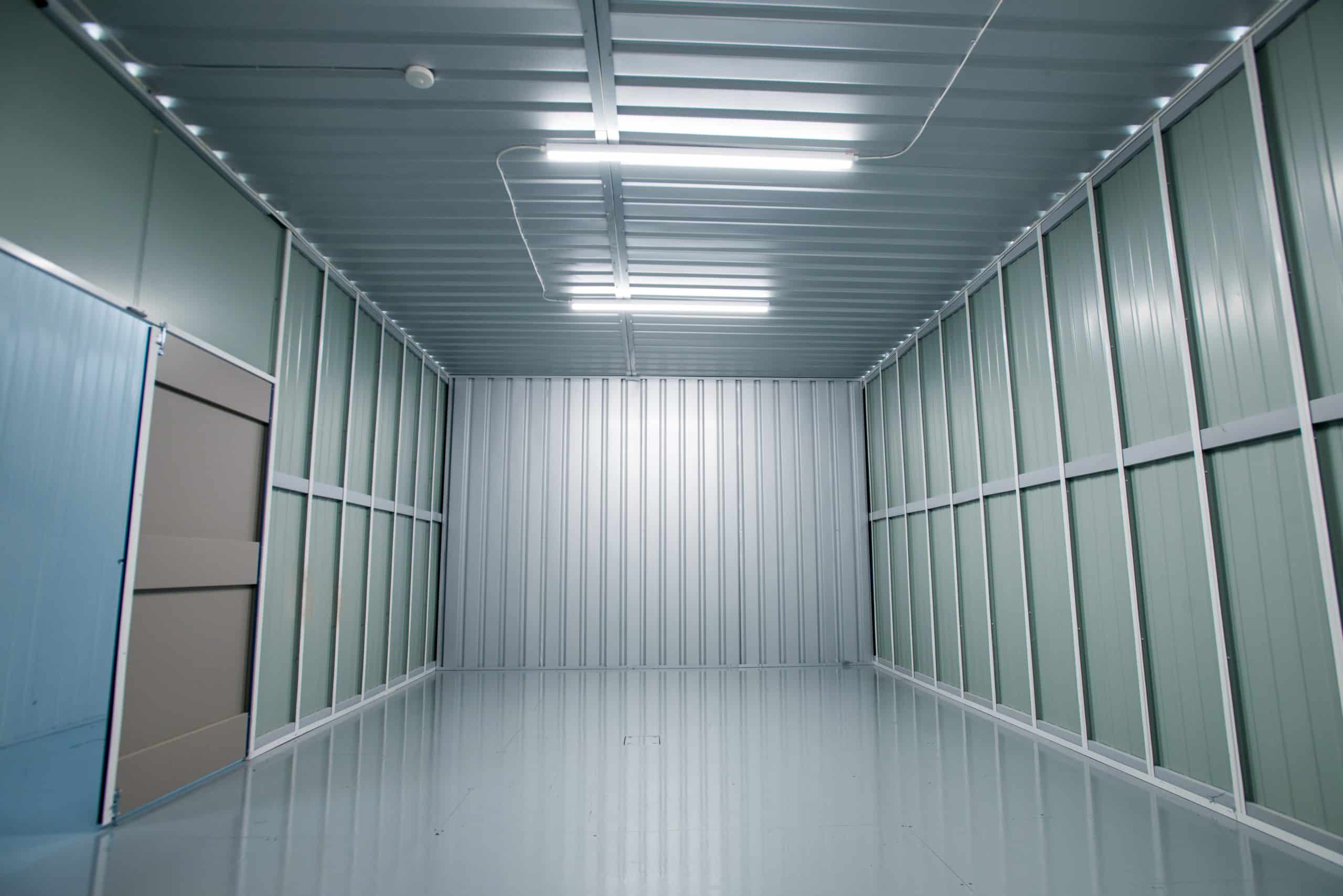 Huntingdon storage - image shows inside of an empty warehouse storage unit