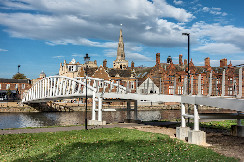 Self storage in Bedford. Image shows Bedford Embankment on the Great Ouse in Bedfordshire.