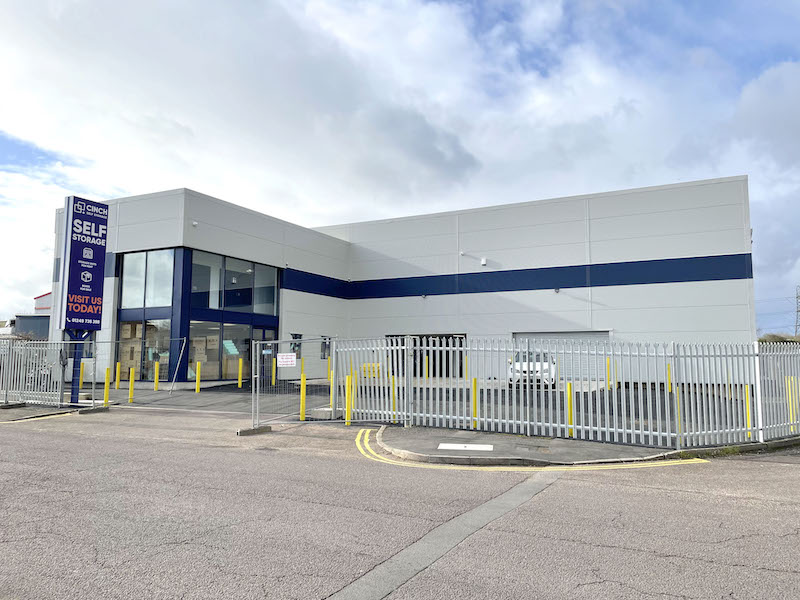 Chippenham short term storage. Image shows exterior view of Cinch Storage Chippenham self storage facility.